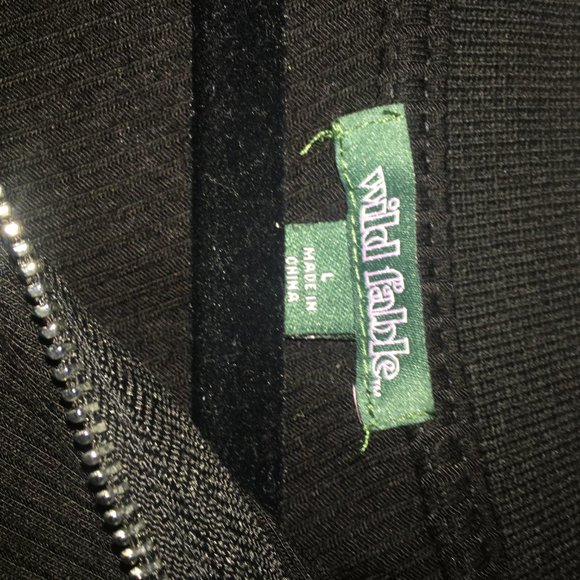 Wild Fable Half Zip Black Polo Crop Shirt - Picture 4 of 4